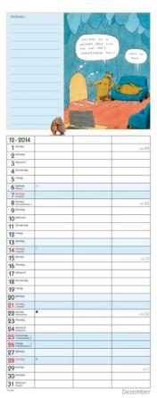 Streifenkalender &raquo;B&auml;renstarker Timer f&uuml;r Zwei&laquo;, 190x480 mm, Dezember