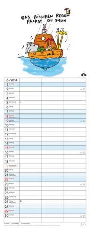 Streifenkalender &raquo;Nic &ndash; Timer f&uuml;r Zwei&laquo;, 190x480 mm, Juni