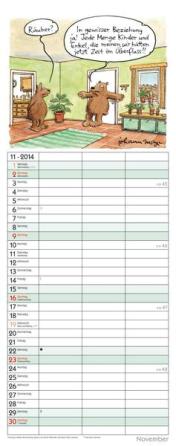 Streifenkalender »Planer für den (Un)Ruhestand«, 190x480 mm, November