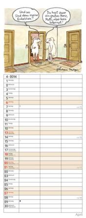 Streifenkalender »Planer für den (Un)Ruhestand«, 190x480 mm, April