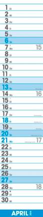 Streifenkalender &raquo;Supertimer&laquo;, 170x850 mm, April