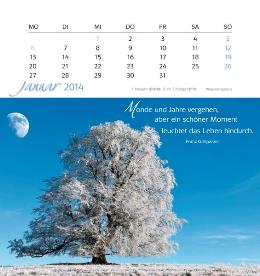 Tischaufstellkalender »Freu Dich«, 160x170 mm, Januar