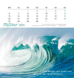 Tischaufstellkalender »Freu Dich«, 160x170 mm, Oktober