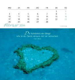 Tischaufstellkalender »Freu Dich«, 160x170 mm, Februar