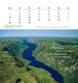 Tischaufstellkalender »Freu Dich«, 160x170 mm, April