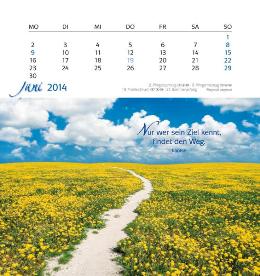 Tischaufstellkalender »Freu Dich«, 160x170 mm, Juni