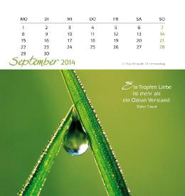 Tischaufstellkalender »Freu Dich«, 160x170 mm, September