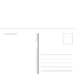 Tischaufstellkalender »Freu Dich«, 160x170 mm, Postkartenrückseite