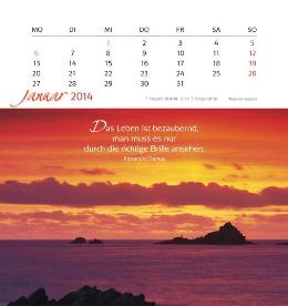 Tischaufstellkalender »Genieße jeden Augenblick«, 160x170 mm, Januar