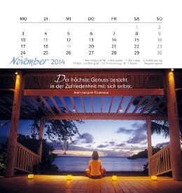 Tischaufstellkalender »Genieße jeden Augenblick«, 160x170 mm, November