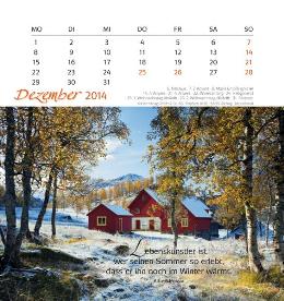 Tischaufstellkalender »Genieße jeden Augenblick«, 160x170 mm, Dezember