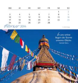 Tischaufstellkalender »Genieße jeden Augenblick«, 160x170 mm, Februar