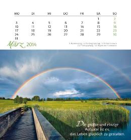 Tischaufstellkalender »Genieße jeden Augenblick«, 160x170 mm, März