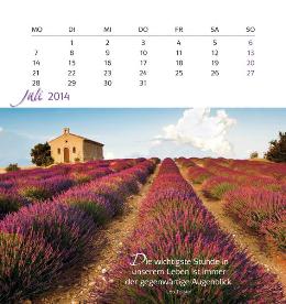 Tischaufstellkalender »Genieße jeden Augenblick«, 160x170 mm, Juli