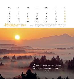 Tischaufstellkalender »Lebe Deine Träume«, 160x170 mm, November