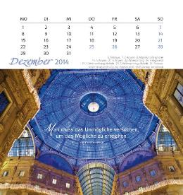 Tischaufstellkalender »Lebe Deine Träume«, 160x170 mm, Dezember