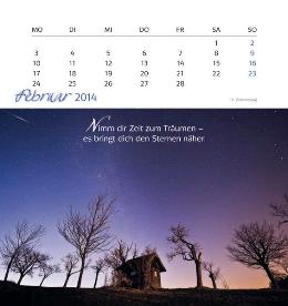 Tischaufstellkalender »Lebe Deine Träume«, 160x170 mm, Februar