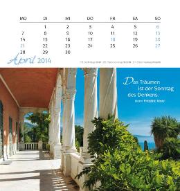 Tischaufstellkalender »Lebe Deine Träume«, 160x170 mm, April