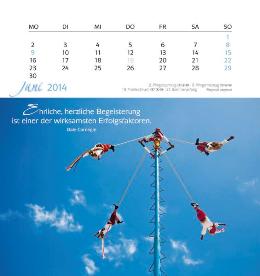 Tischaufstellkalender »Lebe Deine Träume«, 160x170 mm, Juni