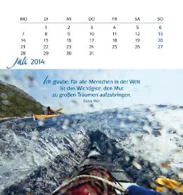 Tischaufstellkalender »Lebe Deine Träume«, 160x170 mm, Juli