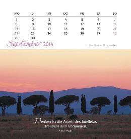 Tischaufstellkalender »Lebe Deine Träume«, 160x170 mm, September