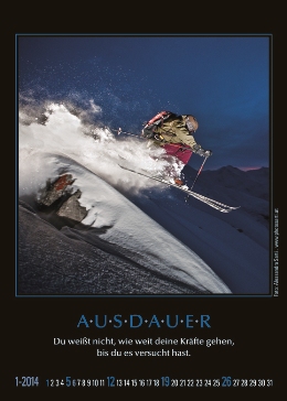 Tischaufstell-Kalender »Motivation«, 93x130 mm, Januar