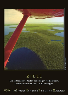 Tischaufstell-Kalender »Motivation«, 93x130 mm, Oktober