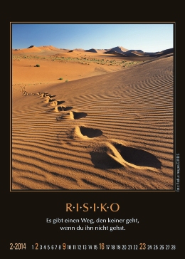 Tischaufstell-Kalender »Motivation«, 93x130 mm, Februar