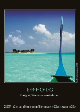 Tischaufstell-Kalender »Motivation«, 93x130 mm, März