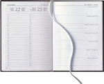 Tages-Buchkalender »Delta-732«, 8sprachig, 1farbig grau