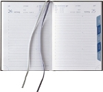 Tages-Buchkalender »Synergie-738«, 1sprachig deutsch, 2farbig blau/blau, 2 Lesezeichenbänder