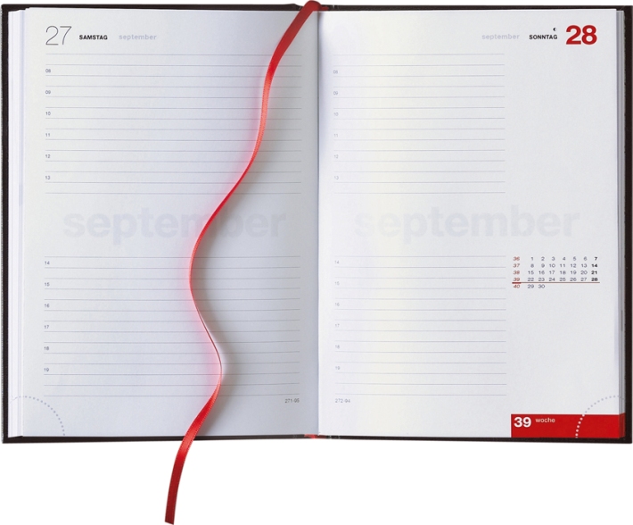 Tagesbuchkalender »NewTrend-831«, deutsch, 145x205 mm, grau/rot