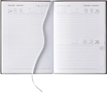 Tages-Buchkalender »Classic-861«, 8sprachig, 2farbig grau/burgund, deutscher Anhang