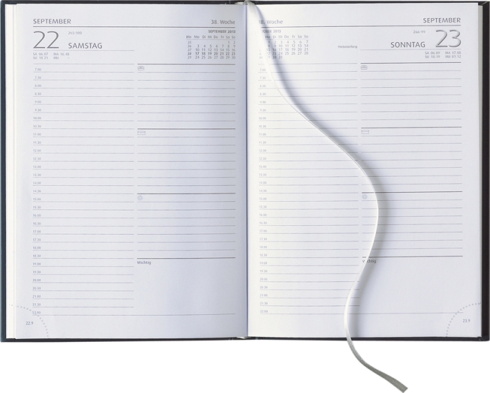 Tagesbuchkalender »Delta-892«, deutsch, 1farbig gau, 145x205 mm