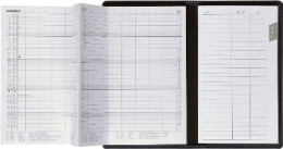 Taschenkalender in Falttechnik, 87x153 mm, deutsch, 1 Monat 2 Seiten