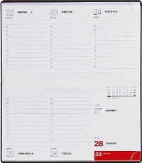 Taschenkalender 153x87 mm Querformat, 153x87 mm, 1 Woche auf 2 Seiten
