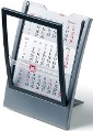 Tischaufstellkalender, Kunststoffgehäuse offen