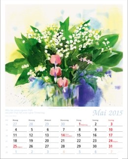 Aquarellkalender »Blumen-Aquarelle«, 245x345 mm, Mai