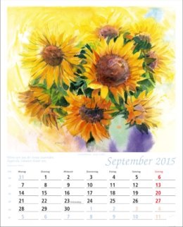 Aquarellkalender »Blumen-Aquarelle«, 245x345 mm, September