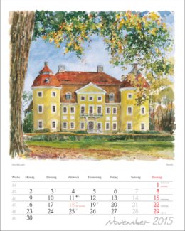 Bildwandkalender »Aquarelle«, 245x345 mm, November
