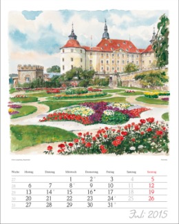 Bildwandkalender »Aquarelle«, 245x345 mm, JUli