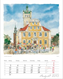 Bildwandkalender »Aquarelle«, 245x345 mm, August