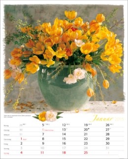 Bildkalender »Blumen-Arragements«, 245x345 mm, Januar