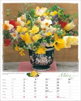Bildkalender »Blumen-Arragements«, 245x345 mm, März