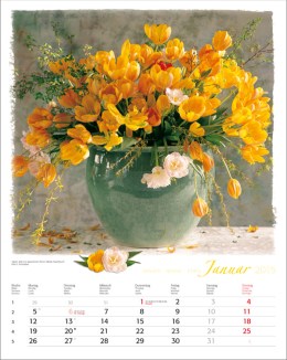 Bildkalender »Blumen-Arragements«, 310x440 mm, Januar