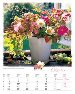 Bildkalender »Blumen-Arragements«, 310x440 mm, Oktober