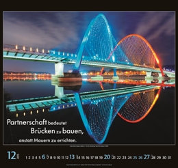 Bildkalender »Brücken die verbinden«, 480x500 mm, Dezember
