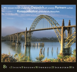 Bildkalender »Brücken die verbinden«, 480x5000 mm, August