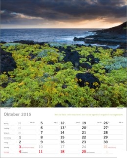 Bildkalender »Elemente«, 245x345 mm, Oktober