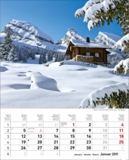Bildkalender »Sonnentage Alpen«, 245x345 mm, Januar